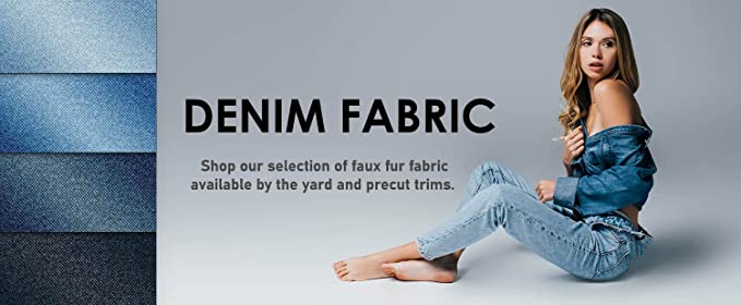 FabricLA Cotton Stretch Denim Fabric - 8 oz, 50” Inch Wide by The Yard -  Stylish Jeans Jackets Skirts & Dresses - Charcoal Gray, 1 Yard 