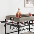 thumbnail image 4 of 3-Tier Bar Cart with Wheels | Rolling Serving Cart with Wine Rack & Removable Tray, 4 of 9