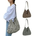 thumbnail image 5 of QHUDLV ZOHIKO Leopard Print Messenger Bag Shopping Bag For Womens Large Capacity Shoulder Casual Bag Fashion Canvas Korean Versatile, 5 of 5