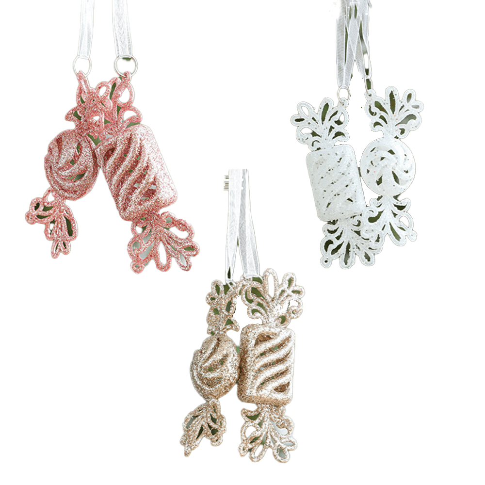 Christmas Glitter Decorations Christmas Tree Hanging Ornament for Xmas Tree Wedding Wreath Decor