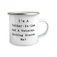 thumbnail image 2 of Unique Father-in-law, I'm A Father-In-Law And A Veteran, Nothing Scares Me, Unique Father's Day 12oz Camper Mug For Dad, 2 of 2