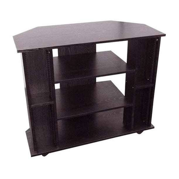 35" x 30" Wooden TV Stand, Black finish