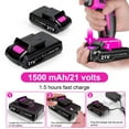 thumbnail image 4 of Hoey 21V Cordless Power Drill Set, 3/8 Inch Keyless Metal Chuck, 25+3 Clutch, Built-in LED Work Light, 34-Piece Accessory Kit, 4 of 8