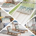 thumbnail image 6 of Teal Green Eucalyptus Pillow Covers, Linen Long Throw Pillow Case, Farmhouse Weeping Leaves Linen Holiday Pillow Protector Decorative Cushion Cover for Living Room/Bedroom 20" x 30", 6 of 8