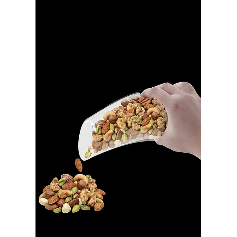 Snak Carafe - Large 25oz Glass Snack Dispenser For Nuts & Candies - Hygienic Party Serving Vessel & Wine Carafe