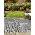thumbnail image 4 of Jill Zarin Outdoor Collection Area Rug - Cape Town (4' 1" Octagon Black/Ivory), 4 of 11