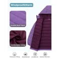 thumbnail image 5 of Wantdo Girl's Coat Winter Jacket Ultra Lightweight Puffer Jacket Hooded Bubble Coat Purple 14/16, 5 of 11