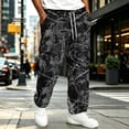 thumbnail image 6 of UDAUDU Cargo Sweatpants for Men Camo Trendy Stretch Drawstring Trouser Outdoor Workout Hiking Relaxed Fit Joggers with Pockets Black 4XL, 6 of 7