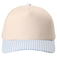 thumbnail image 2 of Hot Sales Under $5 Light blue Trucker Hats GIJNRIUIUA Two Tone Plaid Brim Baseball Cap Adjustable Curved Bill Trucker Hat Lightweight Front Check Visor Dad Hat for Women Men Outdoor Daily Wear, 2 of 4