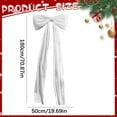 thumbnail image 2 of 6 Foot Giant White Velvet Bow, Large Christmas Tree Bow for Wall Mantel Door Window Decor, Premium Velvet Oversized Ribbon for Indoor Outdoor Holiday Decorations, 2 of 7