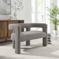 thumbnail image 2 of Loveseat Sofa Couch, Light Grey Gray, Fabric, Living Kitchen Cafe Bistro Hospitality Restaurant, Modern Contemporary HB34868, 2 of 9