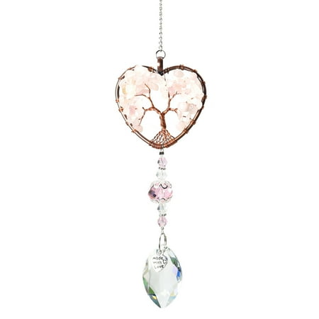 

Viugreum Heart-shape Crystal Pendant Sun Catcher Wind Chime Decor