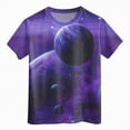 thumbnail image 4 of TOWED22 Girls Short Sleeve T Shirts Summer Tops Kids Lace Pleated Tees 5-14 Years(Light Purple,10-11 Y), 4 of 4