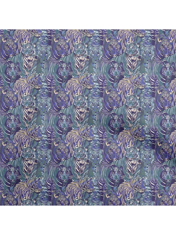 ViscoseChiffonDarkBlueFabricAnimalCraftProjectsDecorFabricPrintedByTheYard42InchWide