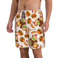 thumbnail image 2 of Logiee Burger Print Mens Swim Trunks Quick Dry Board Shorts,Breathable Hawaii Beach Shorts Swimwear Bathing Suits-Large, 2 of 6
