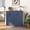 Antique Navy Blue, variant on Noble House Farmhouse Double Tilt-Out Trash Cabinet with Drawers, Laundry Sorter Cabinet, Antique White & Brown