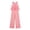 Pink, variant on Summer 2 PC Set for Women Crew Neck Cropped Tank Tops with Palazzo Pants Gingham Outfit Set for Everyday Vacation Pink XS