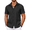 Black, variant on COOFANDY Men's Cuban Guayabera Shirt Summer Beach Vacation Shirt Casual Short Sleeve Button Down Resort Wear
