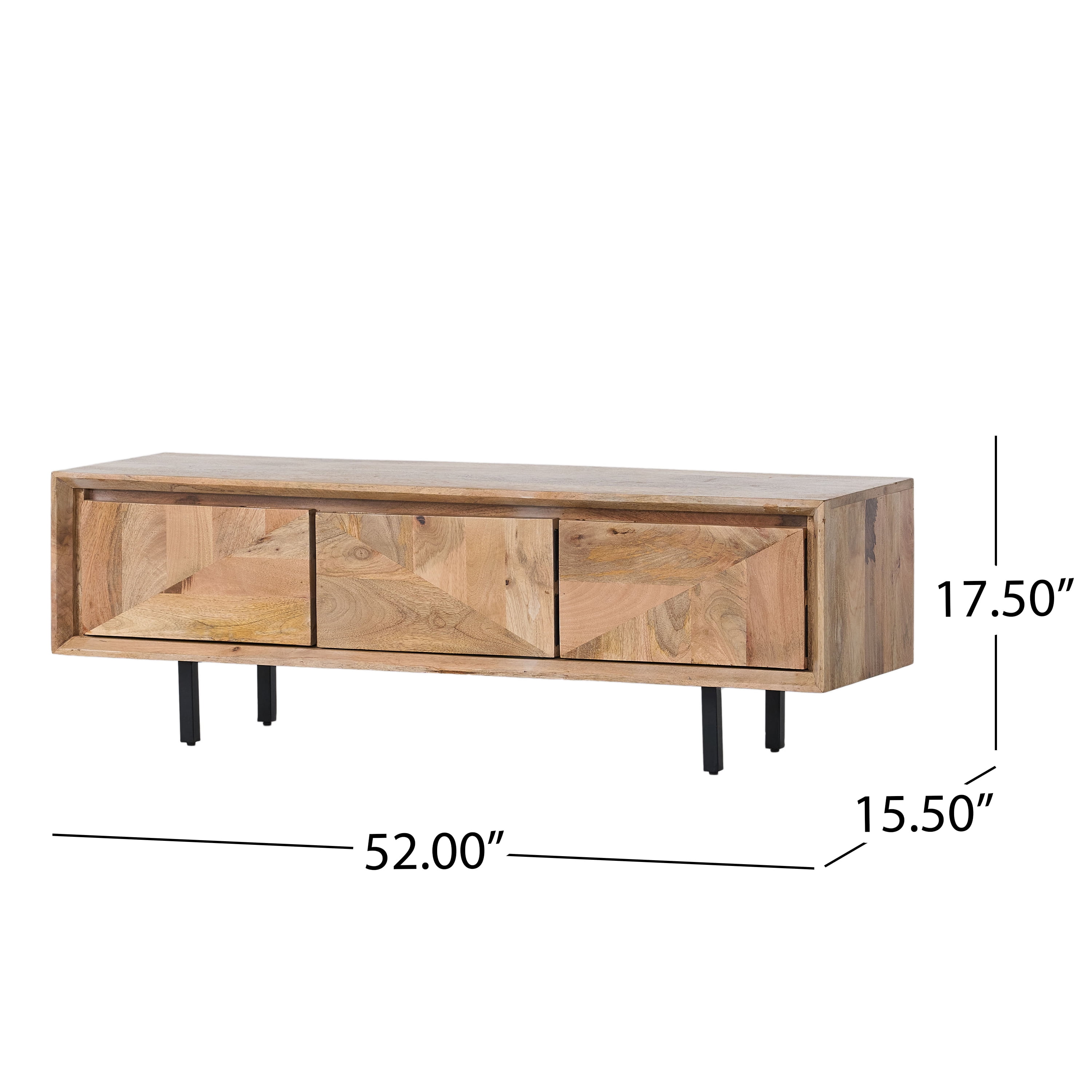 Mango wood 2024 media cabinet