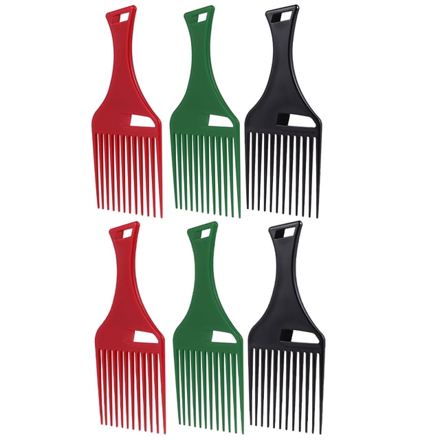 6pcs Afro Comb Hair Pick Comb Hairdressing Styling Tool for Natural Curly Hair