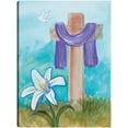 thumbnail image 1 of Cuadro Decorativo - Cruz y paloma Jr Impresión en canvas, estrechado., 1 of 2