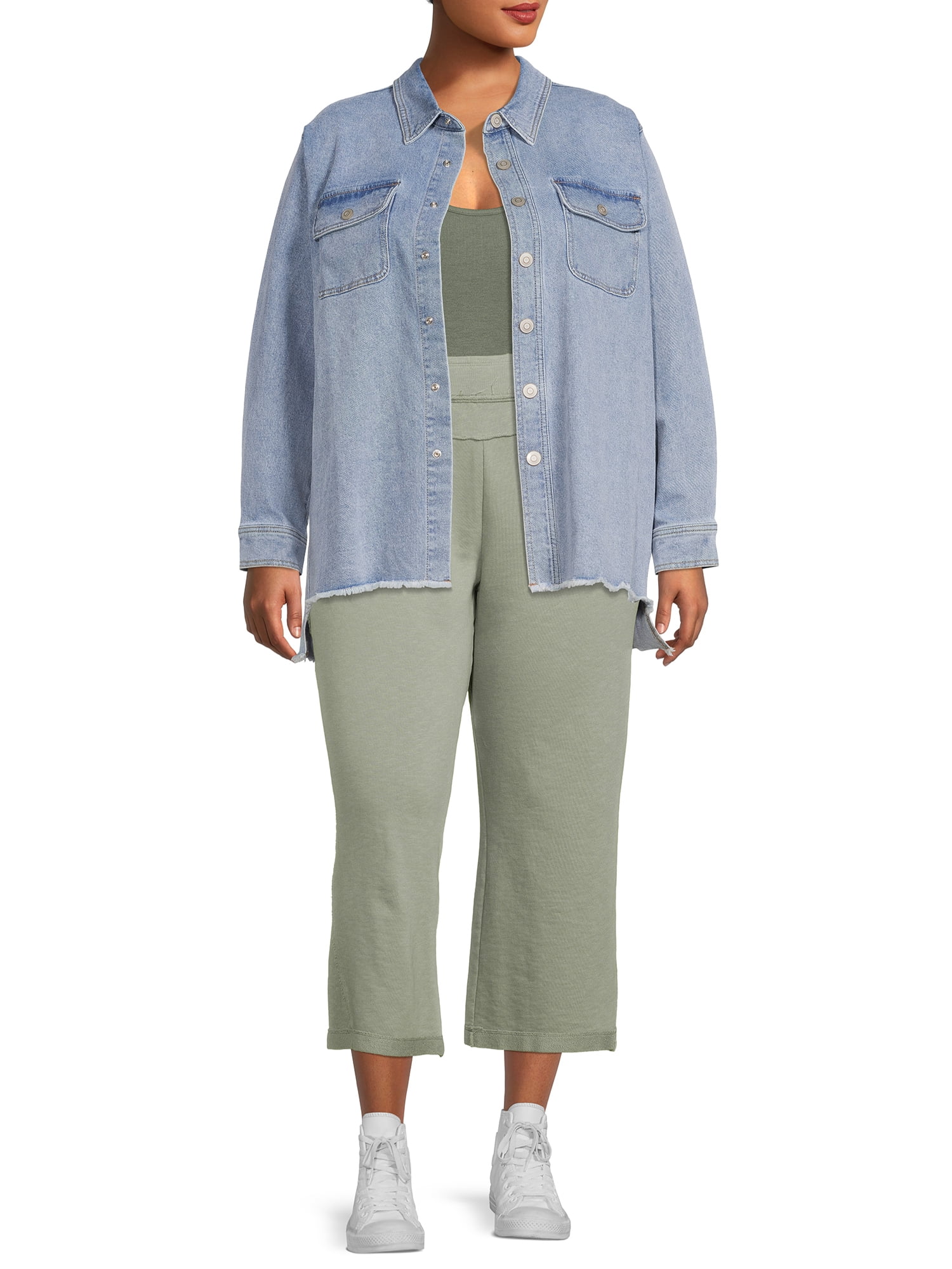 Terra & Sky Women's Plus Size Wide Leg Lounge Pants