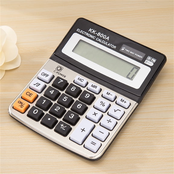 8 Digit Desk Calculator, Desktop Calculators with Large LCD Display & Big Buttons, Battery, Standard Basic 4 Function Calculator for Classroom, Office, Home, Business, Teachers