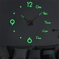 thumbnail image 5 of JeashCHAT Large Frameless DIY Wall Clocks, Luminous 3D Mirror Wall Clock Stickers Modern Silent Wall Clock for Living Room Bedroom Office Decor, 5 of 7