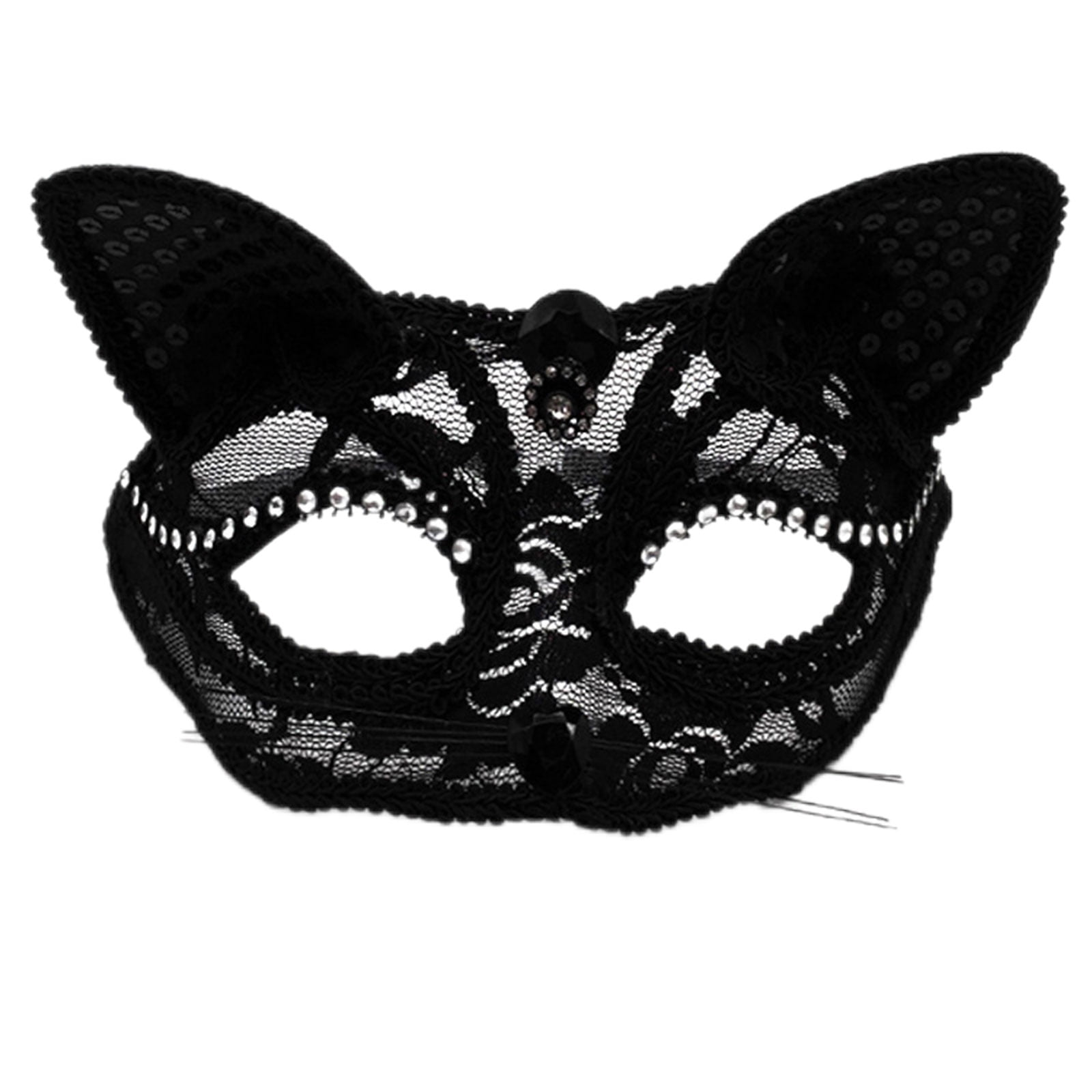 BYDOT Cat Lace Mask HalfFace Mask Sexy Lace Fox Face Mask Halloween