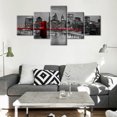 thumbnail image 4 of TISHIRON 5PCS Framed Canvas Wall Art Set,50"x24" New York City Brooklyn Bridge Canvas Art Decor, 4 of 7