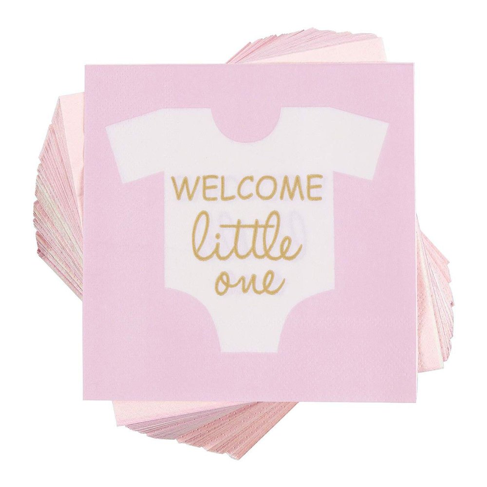 Baby Shower Cocktail Napkins 100 Pack Little One Disposable