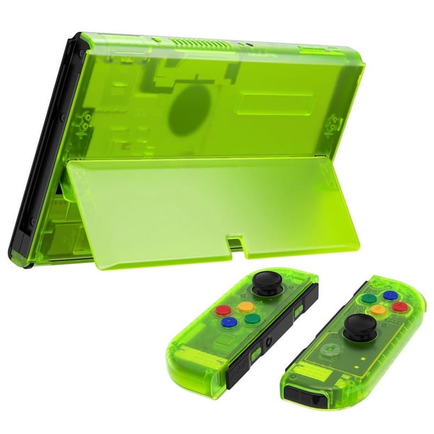 Nintendo Switch グリーン/イエロー 本体 eXtremeRate Clear Lime Green Custom Full Set Shell for Nintendo