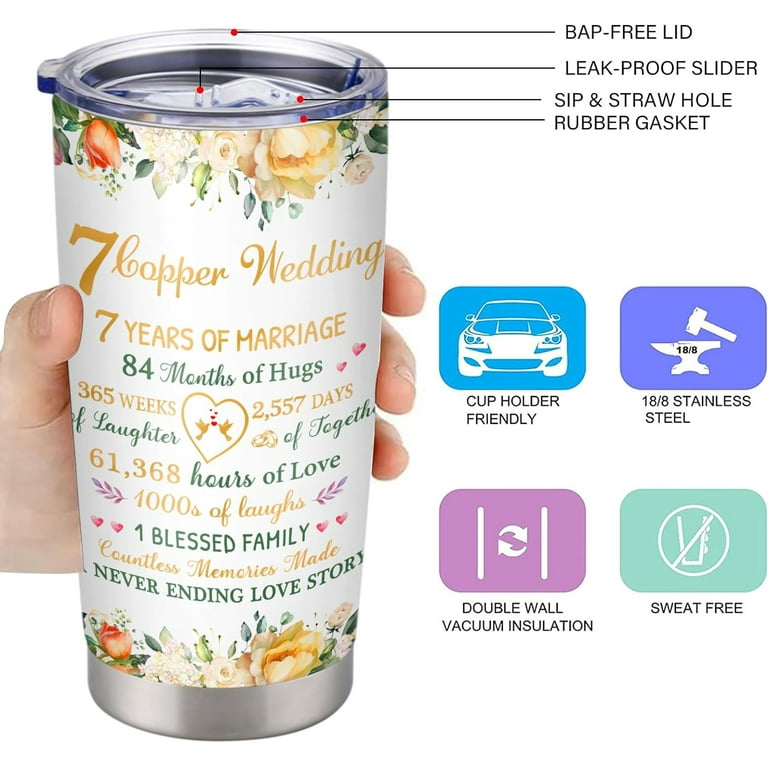 25th Anniversary Wedding Gifts, 25 years Anniversary Tumbler Gift Ideas for  Couple Parents Friends, Silver 25th Anniversary Decorations Gifts for Her  Him Husband Wife - Walmart.com