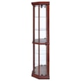 thumbnail image 5 of Appledale 6-shelf Corner Curio Display Cabinet Medium Brown, 5 of 11
