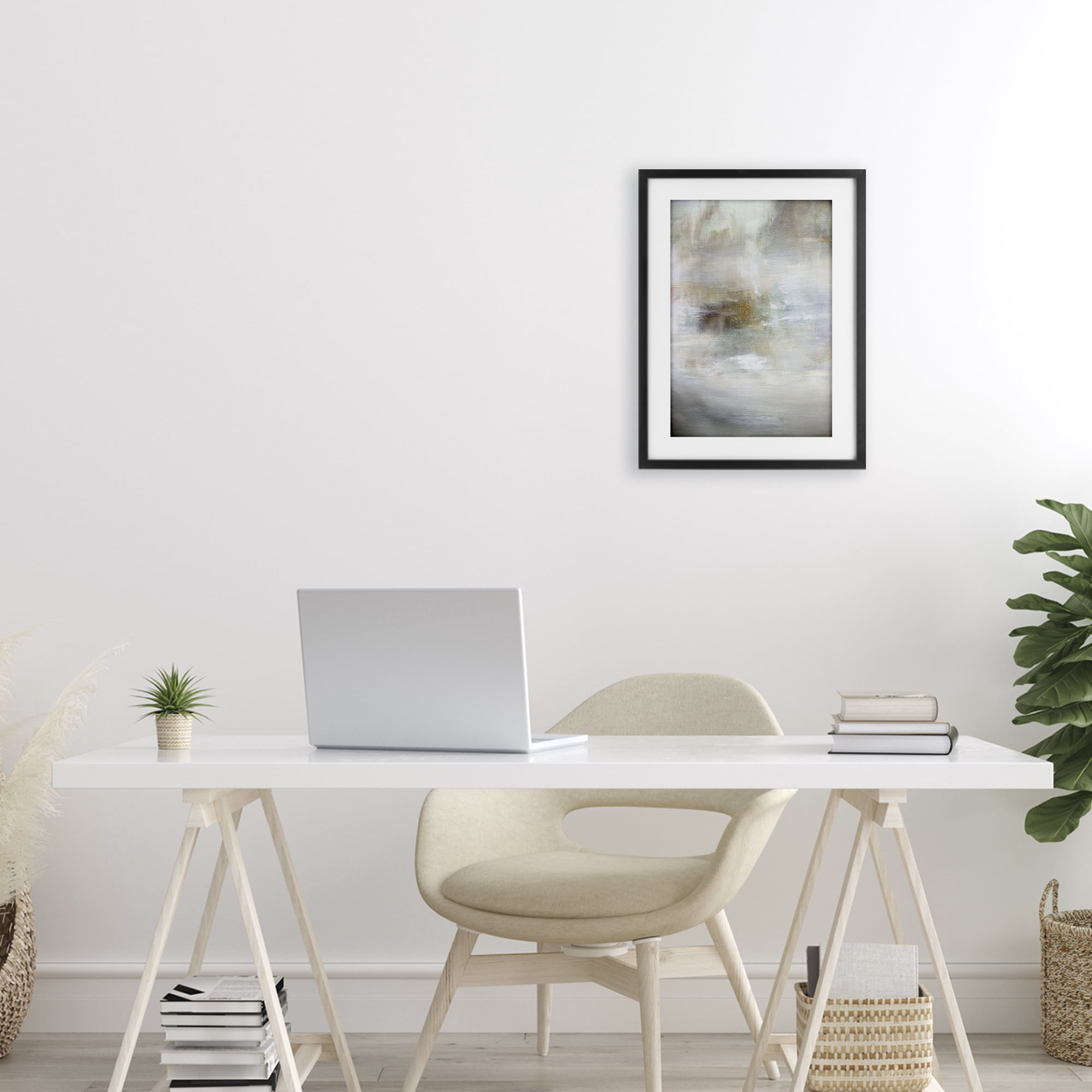 Stupell Industries Soft Haze of Subtle Light Black Framed Print Under Glass, design by Hope Bainbridge