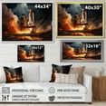 thumbnail image 4 of Designart "Night Launch Space Shuttle III" Space Shuttle Floater Framed Wall Art Print, 4 of 7