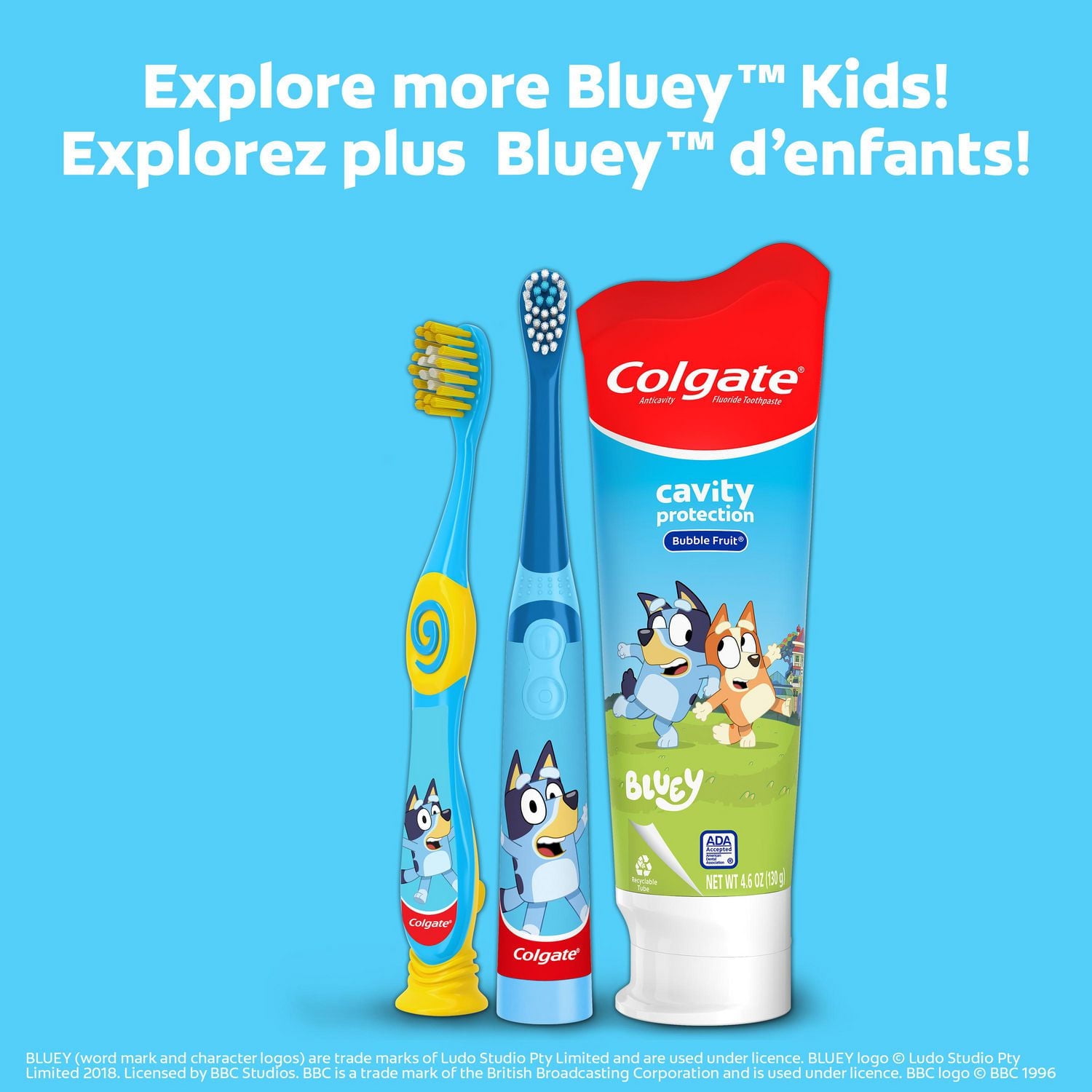 Colgate Kids Battery Toothbrush Bluey Sonic, Colgate Kids Battery Toothbrush Bluey