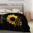 thumbnail image 5 of Sunflower Blanket Soft Warm Lightweight Flannel Fleece Blanket Sunflower Gifts Blankets for Women Men Adults 50"x40", 5 of 6