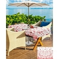 thumbnail image 5 of Outdoor Tablecloth with Umbrella Hole and Zipper 60 x 102 Inch Polka Dot Watercolor Gradient Red Table Cover for Rectangular Tables Waterproof Tabletop Collection for Patio Garden Picnic Camping, 5 of 6