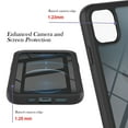 thumbnail image 5 of SaniMore Case for iPhone 14 Pro 6.1" 2022 Release, Rugged PC Backplane Soft Silicone Bumper Shockproof Drop Resistant Built-in Screen Protector Wireless Charging Slim & Light Case, Black, 5 of 6