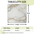thumbnail image 2 of White Gold Marble Pattern Square Fitted Tablecloth with Elastic Edge,Square Table Cover,Washable Elastic Table Cover for Home Kitchen Party Decor 34"x34", 2 of 6
