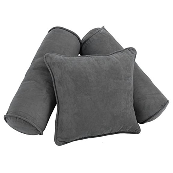 Blazing Needles 3 Piece Microsuede Throw Pillow Set