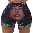 thumbnail image 2 of Salouo Cosmic Garden Woman Portrait Print Women's Athletic Shorts,Booty Shorts Biker Shorts High Waisted Elastic Workout Shorts for Yoga Gym Running Sports-Large, 2 of 8