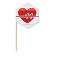 thumbnail image 1 of Cure-Dents Motif Électrocardiogramme Cœur Drapeaux Pics à Cupcakes Fête Célébration, 1 of 3