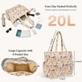 thumbnail image 2 of GYNKY Corduroy Tote Bag for Women Large Capacity Work Bag Weekender Duffle Bags with 6 Pockets Shoulder Crossbody Handbag for Office Travel Gym and Everyday Use Overnight, 2 of 7