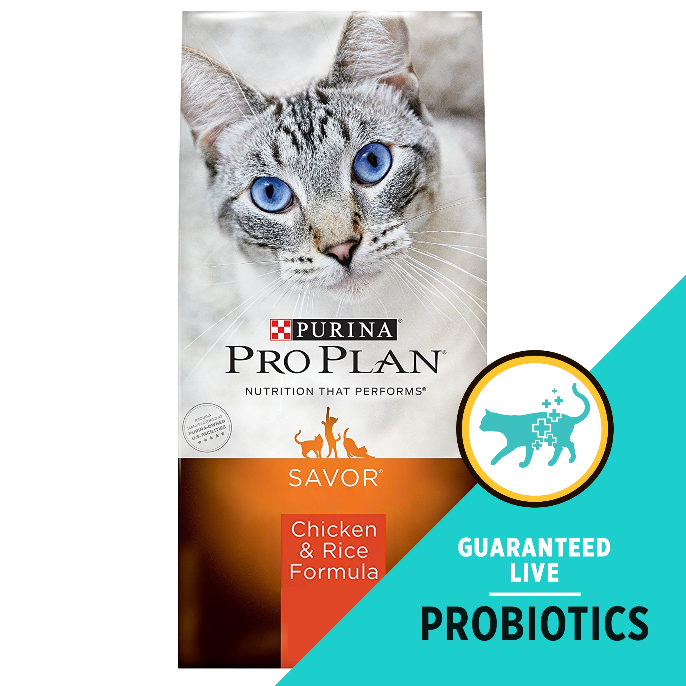 Purina Pro Plan High Protein, Probiotics Dry Cat Food, SAVOR Chicken