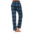 thumbnail image 4 of WILLBEST Pantalones Casuales para Mujer, Cómodos Pijamas de Cuadros con Pierna Ancha, Pantalones Largos de Yoga para Un Estilo Versátil de Día y Noche y Relajación. Extra Grande, 4 of 6