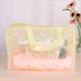 thumbnail image 1 of Clear Makeup Pouch Waterproof Cosmetic Bag PVC Transparent Zippered Toiletry Carry Pouch For Bath SuppliesYellow, 1 of 1