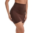 thumbnail image 4 of DARING DIVA Women's with Leggings Tummy Control High-Waisted Half Slip XL Dark Brown, 4 of 6
