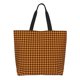 thumbnail image 1 of Balery Black And Orange Houndstooth Bolsa Tote Estilo Estético con Cremalleras, Bolsa de Hombro, Bolsa de Compras Grande y Plegable, 1 of 8